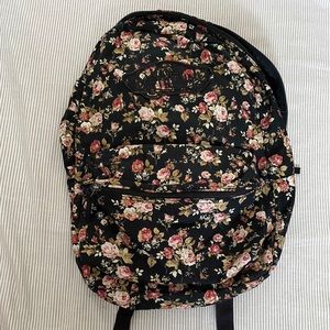 Vans Black Floral Backpack